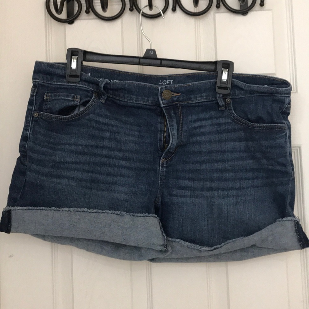 The loft jean shorts